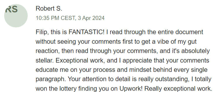 Robert Stein's Review Of Filip's Work